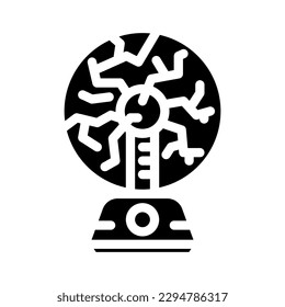 plasma ball kid bedroom glyph icon vector. plasma ball kid bedroom sign. isolated symbol illustration