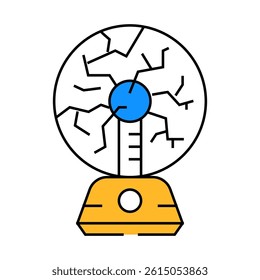 plasma ball kid bedroom line icon vector. plasma ball kid bedroom sign. isolated symbol illustration