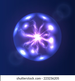 Plasma ball vector background. Vector eps10.