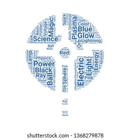 plasma ball word cloud. tag cloud about plasma ball
