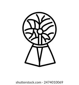 Plasma Bulb Outline Icon, Vector illustration