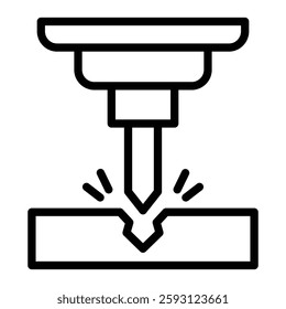 Plasma Cutter Glyph Icon Design For Personal nad Commercial Use