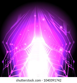 plasma gate - abstract energy technology light of science as fiction background