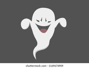 plasma ghost cartoon flat design halloween day