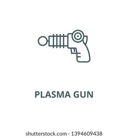 Plasma gun vector line icon, linear concept, outline sign, symbol