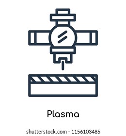 Plasma icon vector isolated on white background, Plasma transparent sign , thin symbols or lined elements in outline style