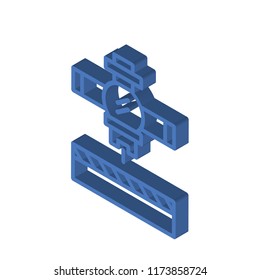 Plasma isometric left top view 3D icon