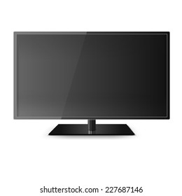 Plasma, lcd realistic, TV flat screen, vector illustration