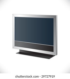 Plasma LCD TV display. Vector.