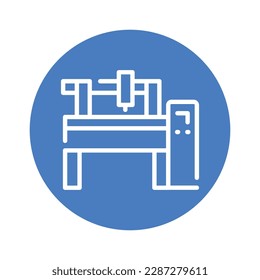 Plasma machine сolor line icon. Metal work. Pictogram for web page.