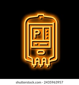 vector de signo de luz de neón de embalaje de plasma. ilustración de embalaje de plasma