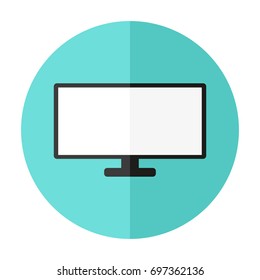 plasma. TV. Icon. Flat design.