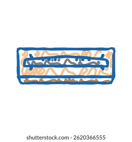 plasma tv pedestal top view doodle icon sketch vector. plasma tv pedestal top view sign. isolated symbol illustration