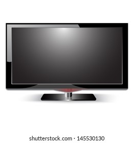 Plasma tv, realistic vector illustration