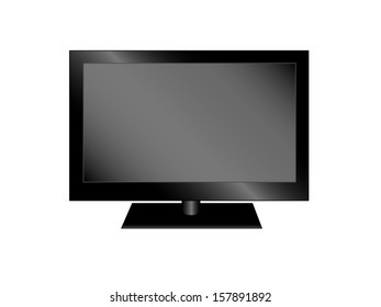 Plasma tv, realistic vector illustration