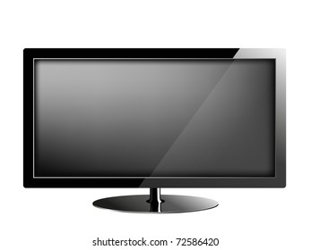 Plasma Tv Realistic Vector Illustration Stock Vector (Royalty Free ...