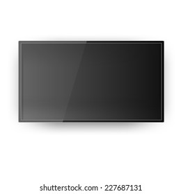 Plasma,lcd realistic vector illustration,TV flat screen