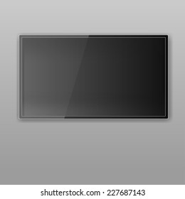 Plasma,lcd realistic vector illustration,TV flat screen
