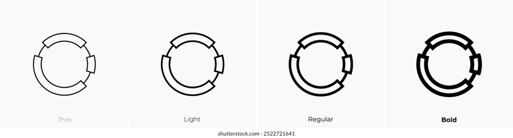 Plasmid-Icon. Dünnes, helles Design im regulären und kühlen Stil, einzeln auf weißem Hintergrund