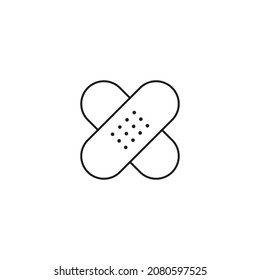 Gipsklebstoff-Ikone-Linie Grafikdesign Vektorgrafik