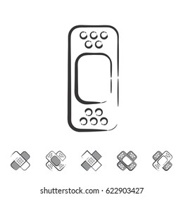 Plaster or Band Aid Icon. Medical Patch Symbol Isolated