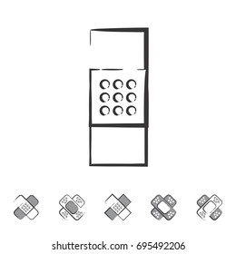 Plaster or Band Aid Icon. Medical Patch Symbol Isolated