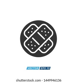 Plaster and Band Aids Icon Vector Design Illustration 