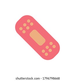Plaster Bandage Flat Icon Design Vector Illustration Template