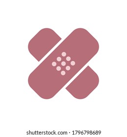 Plantilla de Ilustración del Vector de diseño de icono plano de ancho de banda de yeso