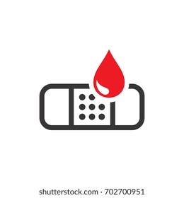 Plaster or Bandage Icon. Medical Patch Symbol Isolated