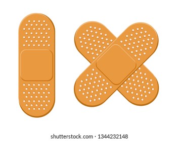 Plaster, bandage vector set