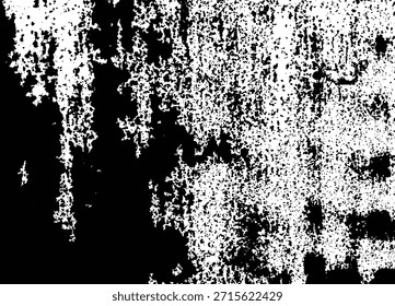 Gesso mapa de relevo preto e branco para sobreposição, textura de manchas na superfície da parede, padrão granulado áspero, fundo grunge monocromático. Vetor
