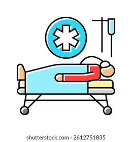 plaster cast scissors fracture injury color icon vector. plaster cast scissors fracture injury sign. isolated symbol illustration