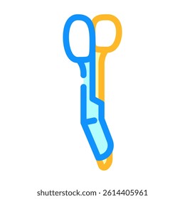 plaster cast scissors fracture injury color icon vector. plaster cast scissors fracture injury sign. isolated symbol illustration