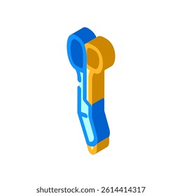 plaster cast scissors fracture injury isometric icon vector. plaster cast scissors fracture injury sign. isolated symbol illustration