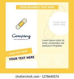 Plaster Company Brochure Template. Vector Busienss Template