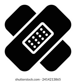plaster Glyph Icon Background White
