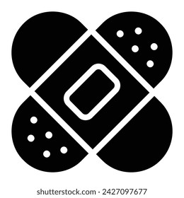 plaster Glyph Icon Background White