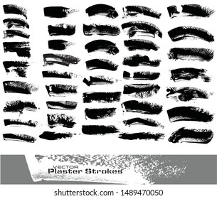 Plaster grunge stokes isolated vector