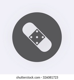 Plaster icon in circle . Vector illustration