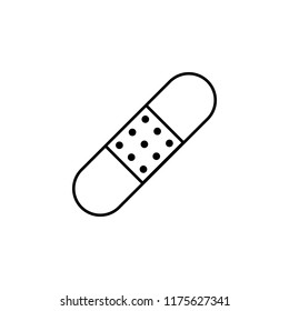 plaster icon. Element of medicine icon for mobile concept and web apps. Thin line plaster icon can be used for web and mobile on white background