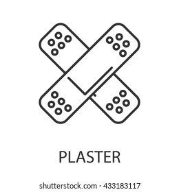 Plaster icon or logo line art style. Vector Illustration.