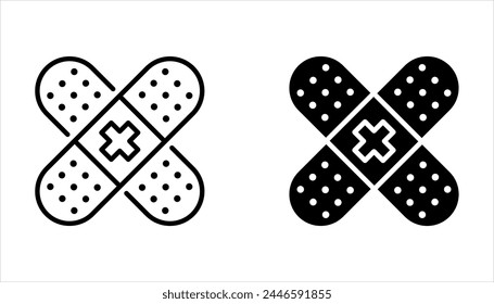 plaster icon set vector design illustration on white background