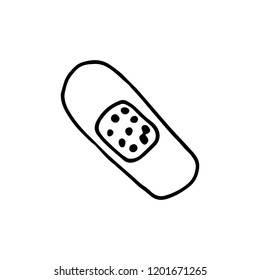 plaster icon. sketch isolated object.