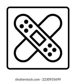 plaster Icon. Social media sign icons. Vector illustration isolated for graphic, web design, apps and websites
