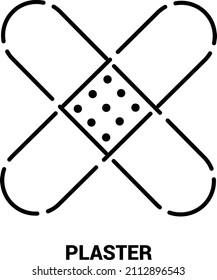 Plaster icon vector flat design