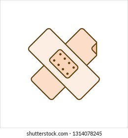 Plaster icon. Vector illustration.