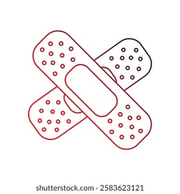 plaster icon with white background vector stock illustration