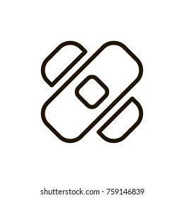 Plaster line icon. High quality black outline logo for web site design and mobile apps. Vector illustration on a white background.