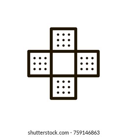 Plaster line icon. High quality black outline logo for web site design and mobile apps. Vector illustration on a white background.